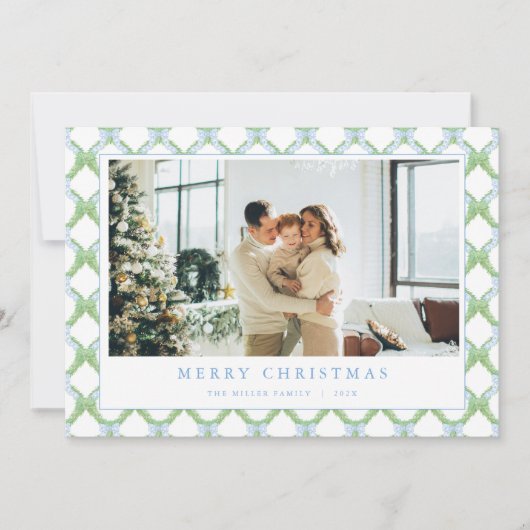 グランドミレニアムブルーのクリスマスフォトカード シーズンカード (正面)