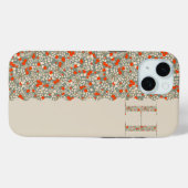 グランドミレニアムモノグラムH BG赤い小さな花 Case-Mate iPhoneケース (裏面 (横))
