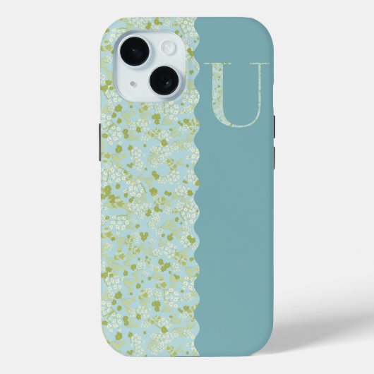 グランドミレニアムモノグラムU ACUA小さな花Cas Case-Mate iPhoneケース (裏面)