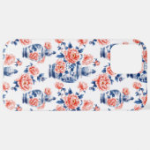 グランドミレニアム シノワズリー ジンジャージャー ピンクの芍薬 iPhoneケース (裏面横)