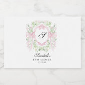 グランドミレニアム ボタニカル モノグラム ベビーシャワー スパークリングワインラベル (シングルラベル)