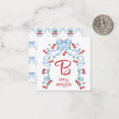 グランドミレニアルさくらんぼボウズ水彩囲い ノートカード (正面/裏面インサイチュ)