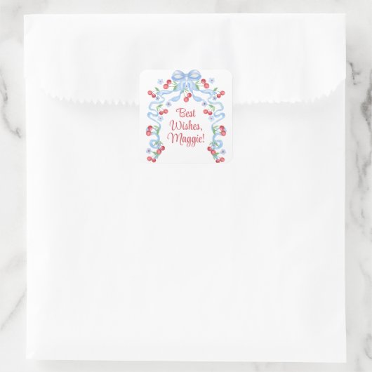 グランドミレニアルさくらんぼボーズウォーター色 スクエアシール (バッグ)