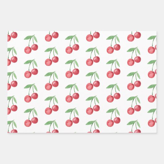 グランドミレニアルさくらんぼボーズウォーター色 ラッピングペーパーシート (正面)