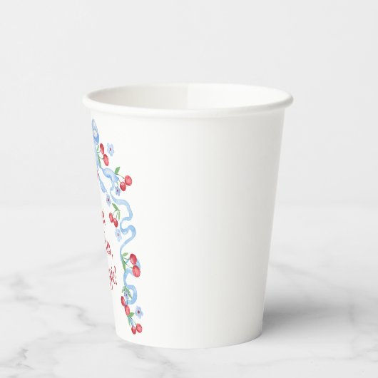 グランドミレニアルさくらんぼボーズウォーター色 紙コップ (左)