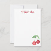 グランドミレニアルさくらんぼ水彩 サンキューカード (正面)