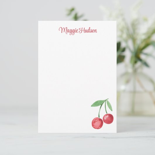 グランドミレニアルさくらんぼ水彩 サンキューカード (スタンド正面)