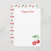 グランドミレニアルさくらんぼ水彩 サンキューカード (正面/裏面)