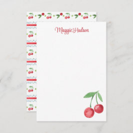 グランドミレニアルさくらんぼ水彩 サンキューカード