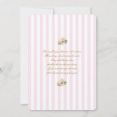 グランドミレニアルのベビーシャワーガール 招待状 (裏面)