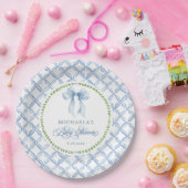 グランドミレニアルの水カラーフローラボーベビーシャワー ペーパープレート (パーティー)