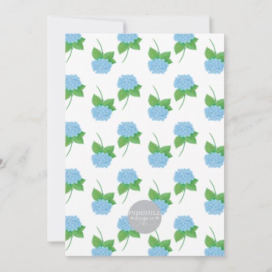 グランドミレニアルアジサイのブライダルシャワー招待 招待状 (裏面)