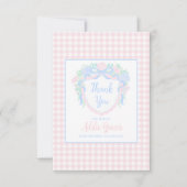 グランドミレニアルウォーターカラークレストファースト誕生日 サンキューカード (正面)