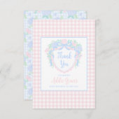 グランドミレニアルウォーターカラークレストファースト誕生日 サンキューカード