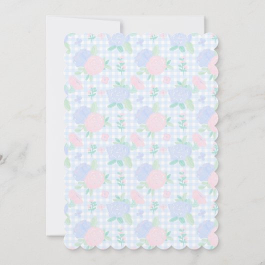 グランドミレニアルウォーターカラークレストファースト誕生日 招待状 (裏面)