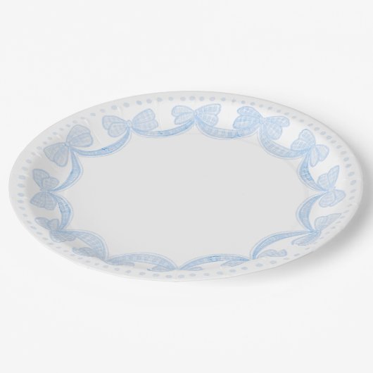 グランドミレニアルウォーターカラーボウズ紙プレート ペーパープレート (アングル)