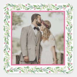 グランドミレニアルエバーグリーンスワッグ | フォト スクエアシール