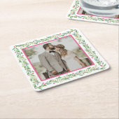 グランドミレニアルエバーグリーンスワッグ | フォト スクエアペーパーコースター (アングル)