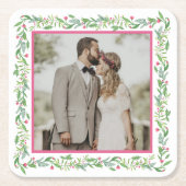 グランドミレニアルエバーグリーンスワッグ | フォト スクエアペーパーコースター (正面)