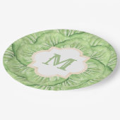 グランドミレニアルキャベツリーフモノグラム紙 ペーパープレート (アングル)