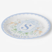 グランドミレニアルクリスマスディアクレストモノグラム ペーパープレート (アングル)