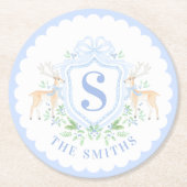 グランドミレニアルクリスマスディアクレストモノグラム ラウンドペーパーコースター (正面)