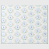 グランドミレニアルクリスマスディアクレストモノグラム ラッピングペーパー (フラット)