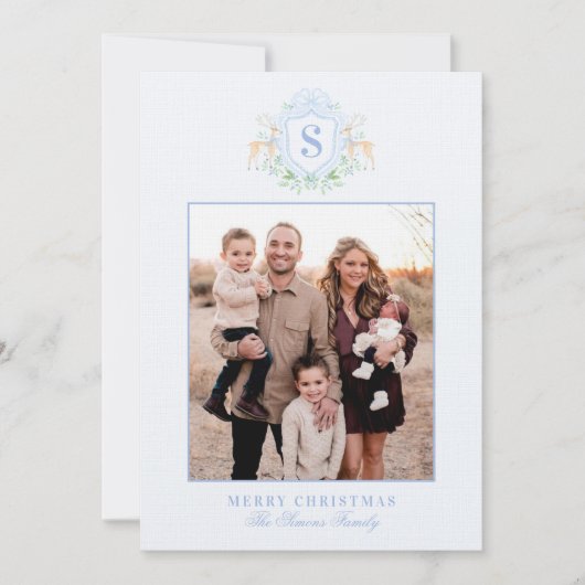 グランドミレニアルクリスマスリースモノグラム写真 招待状 (正面)