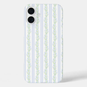 グランドミレニアルコケ名門私立校風のットブルーフローラ iPhone 16 PLUSケース