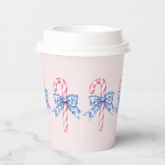 グランドミレニアルピンクキャンディカンとブルーボウ 紙コップ (右)