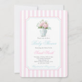 グランドミレニアルピンクジンジャージャーブベビーシャワーガール 招待状 (正面)