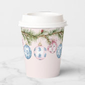 グランドミレニアルピンク&ブルーオーナメント紙カップ 紙コップ (裏面)