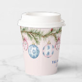 グランドミレニアルピンク&ブルーオーナメント紙カップ 紙コップ (右)