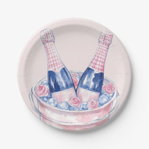 グランドミレニアルピンク&ブルーシャンパン ペーパープレート