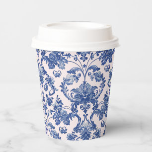 グランドミレニアルピンク&ブルーダマスク 紙コップ