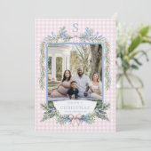 グランドミレニアルピンク&ブルーホリークリスマス 招待状 (スタンド正面)