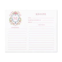 グランドミレニアルフローラクレストモノグラムレシピカード