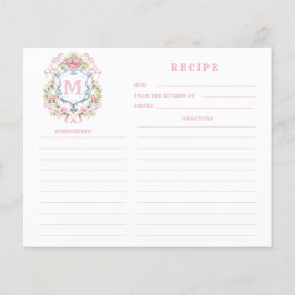 グランドミレニアルフローラクレストモノグラムレシピカード