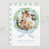 グランドミレニアルブルーリースクリスマスフォトカード シーズンカード (正面/裏面)