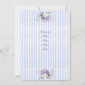 グランドミレニアルペリウィンクルフローラブライダルシャワー 招待状 (裏面)