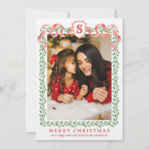 グランドミレニアルホリークリスマスモノグラムカード