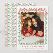 グランドミレニアルホリークリスマスリボンカード 招待状 (正面/裏面)