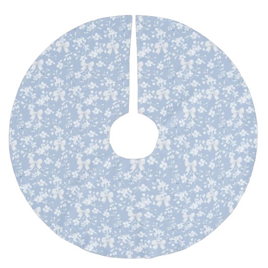 グランドミレニアルホワイトフローラシノワジェリーボウ ブラッシュドポリエステルツリースカート (正面)