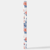 グランドミレニアル中華風ジンジャージャー ピンクの牡丹 iPhoneケース (左側面)