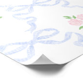 グランドミレニアル名門私立校風のピンクボウ子供部屋 ポスター (角)