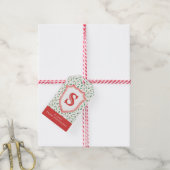 グランドミレニアル名門私立校風のホリーモノグラムクレスト ギフトタグ (より糸付き)