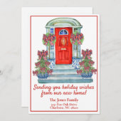 グランドミレニアル風のシノワズリー ホリデー 新居のお知らせ シーズンカード (正面/裏面)