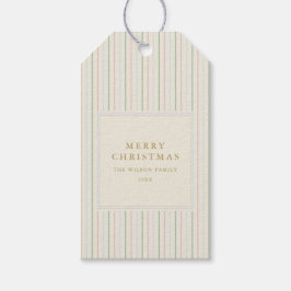 グランドミレニアル ストライプ クリスマス ギフトタグ