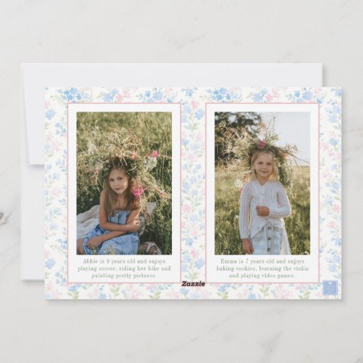 グランドミレ名門私立校風のニアルクリスマスモノグラムクレスト シーズンカード (裏面)