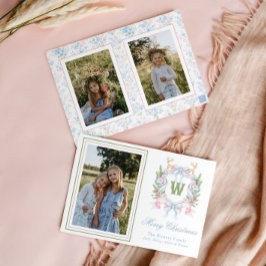 グランドミレ名門私立校風のニアルクリスマスモノグラムクレスト シーズンカード